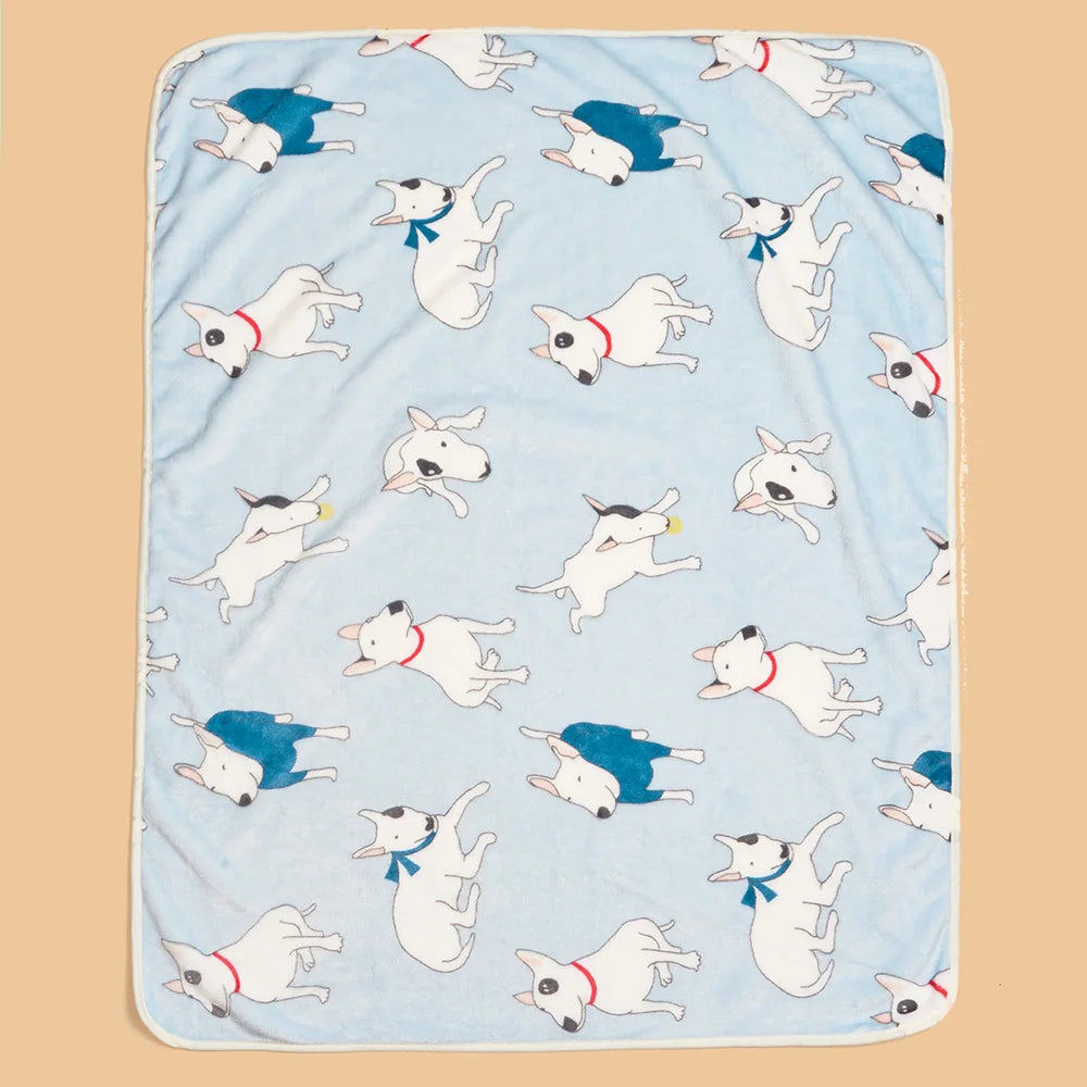 Dog Bed Mat for Small Medium Dogs Cats Autumn Winter Cozy Fleece Puppy Print Blanket Bulldog French Chihuahua Pet Accessories