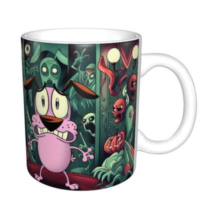 Personalized C-Courage The Cowardly Dog Coffee Mug DIY Ceramic Milk Tea Mug Cup