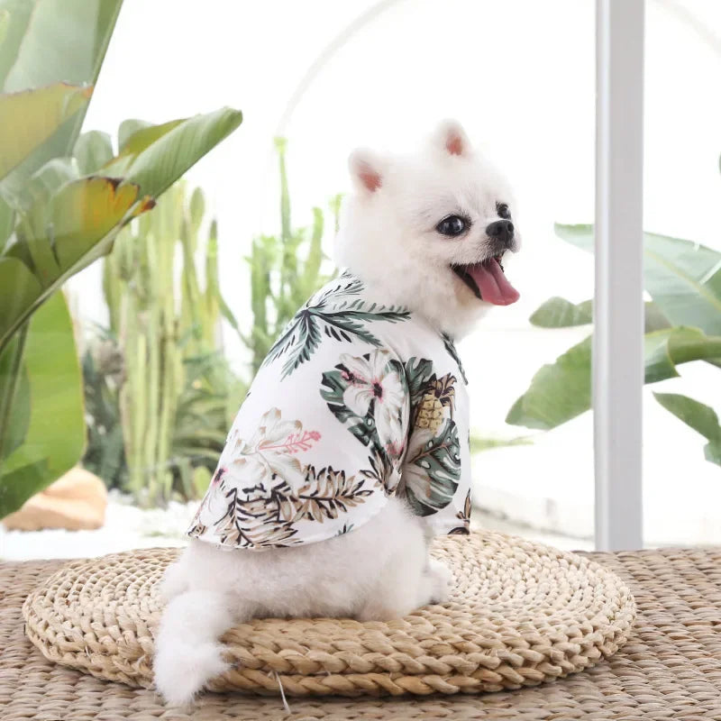 Dog T-Shirts Hawaiian Beach Style Thin Breathable Summer Dog Clothes for Small Dogs Puppy Pet Cat Vest Chihuahua Yorkies Poodle