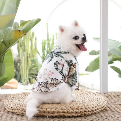 Dog T-Shirts Hawaiian Beach Style Thin Breathable Summer Dog Clothes for Small Dogs Puppy Pet Cat Vest Chihuahua Yorkies Poodle