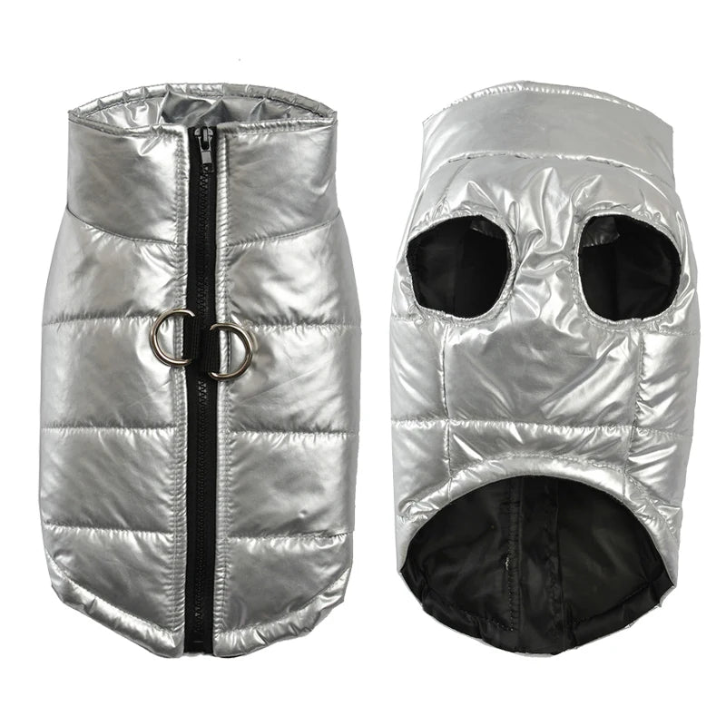 Waterproof Pet Jacket Winter Warm Dog Clothing Outdoor High Neck Vest Coat With D-ring For Small Medium Dogs Cats Chihuahua