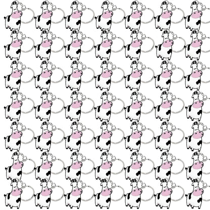 50PCS Cute Animal Keychain knife Ducks Dogs Cats Keyring for Women Men Kids Handbag Cool Car Key Accessories Friends Key Gifts