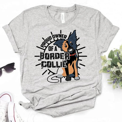 the COLLIECULTURE STREET TEE - Border Collie T-Shirts, Women Graphic Streetwear Top, Female Funny Clothes