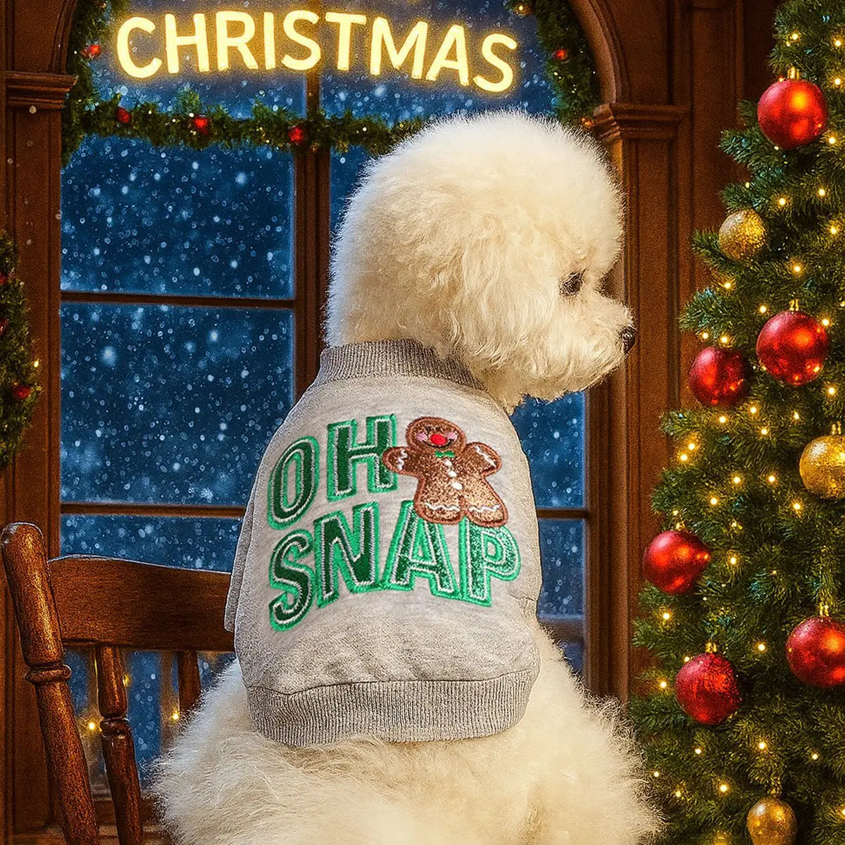 the SNOWPAW COZY SWEATER - Dog Christmas Clothes, Winter Warm Sweater, Pet Clothes for Small Dogs, Elk Santa Claus Dog/Cat Coat Hoodies, Christmas Dogs Costume