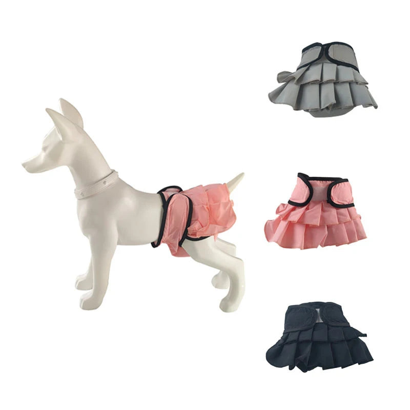 Female Dog Skirt Edge Physiological Pants Washable And Reusable Anti-Harassment Pet Dog Diaper Pants