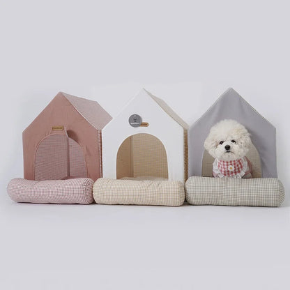 Foldable Pet House Kennel Bed For Small Medium Dogs Cats Winter Warm Cat Bed Nest Pet Products Pets Puppy Cave Sofa New Arrival