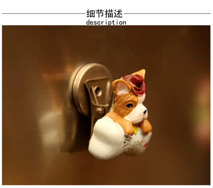 Cowboy Dog Creative Refrigerator Sticker Little Angel Magnet Sticker Gift Gift Wedding